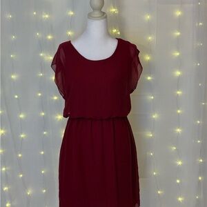 Sweet Storm Deep Red Mini Dress